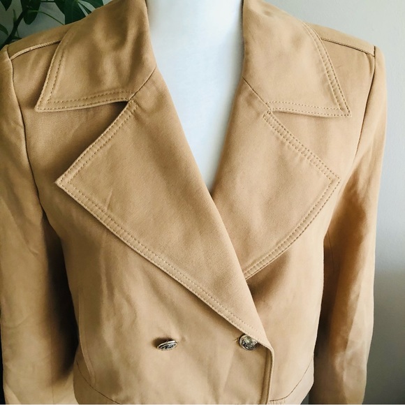 HP ✨ZARA | 100% Cotton Gold button coat/blazer 100% cotton - Picture 13 of 15